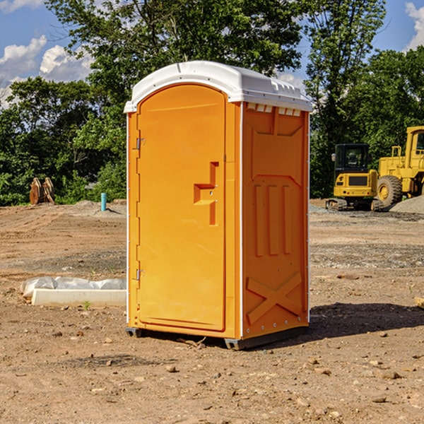 how often are the porta potties cleaned and serviced during a rental period in Lorain County